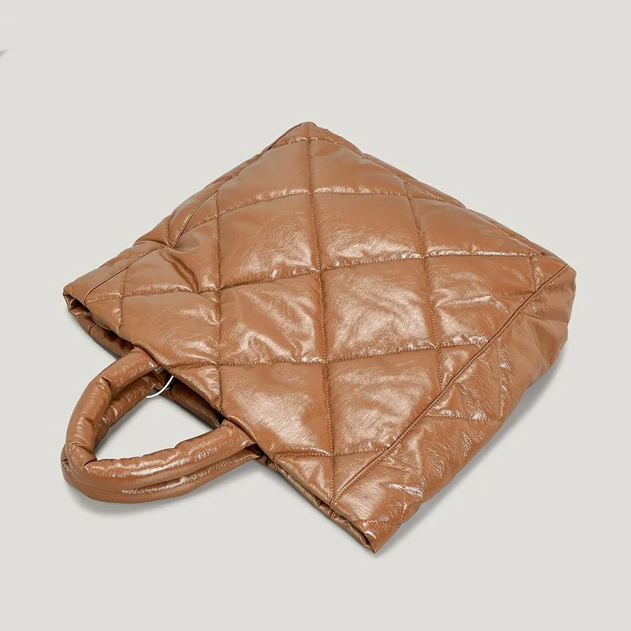 Solid Color Down Cotton Tote Bag Nylon Filled Women Handbag Ladies Shoulder Shopping Bags Luxury Designer Purses And Handbags Gg