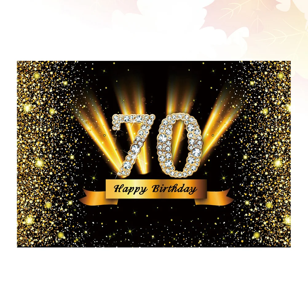 

Birthday 70Th Photo Background Booth Backdrop Happy Decoration Studio Grandparents Photography Celebration Props Party Favors