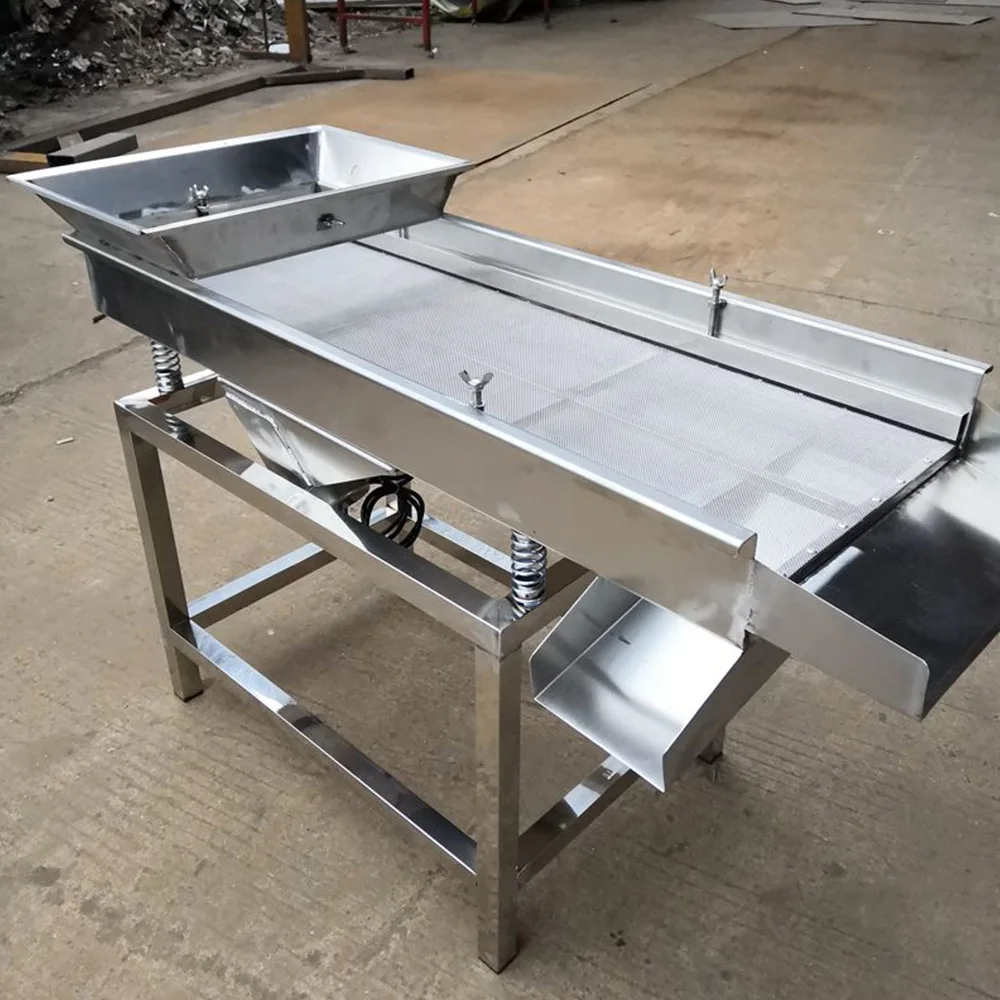 

220V Linear Vibration Sieve Screen 30*80cm Stainless Steel Vibration Separator for Particle Screening and Grading Double Motor