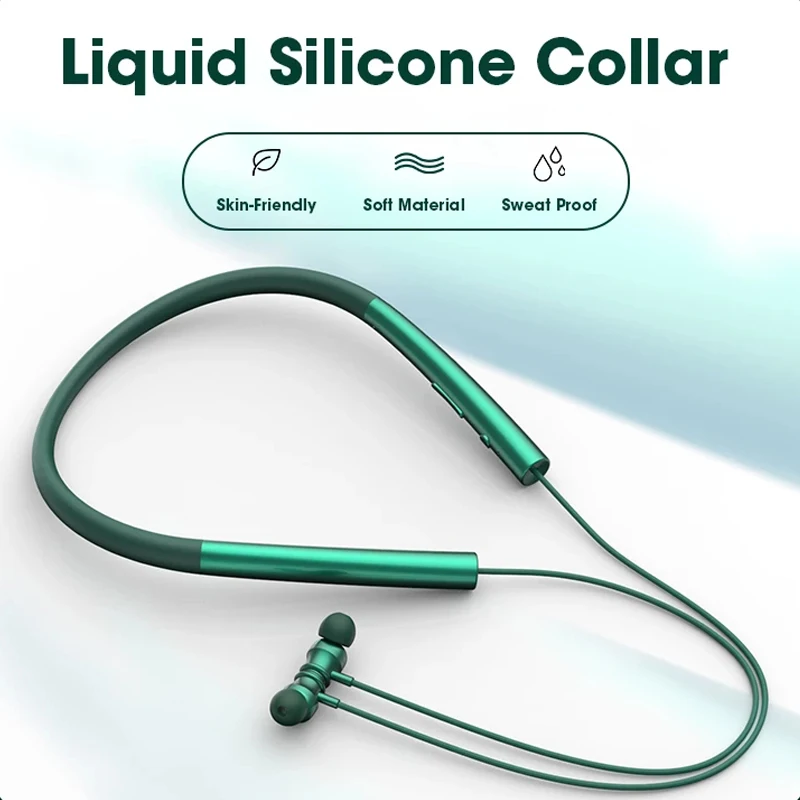 

TWS Neck Wireless Bluetooth Earphones 48H Long Life Sports Running Headset Waterproof Sport Earbuds Noise Reduction Headphones