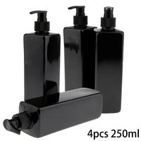 4pcs refillable 250ml empty lotion pump bottles for gel soap dispenser shampoo press dispenser bathroom storage bottle