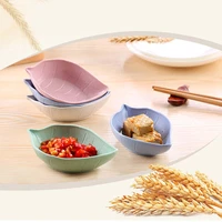 4pcs tableware bowl leaf shape lightweight seasoning bowl food sauce dish appetizer plates for kitchen tools kitchen accessories