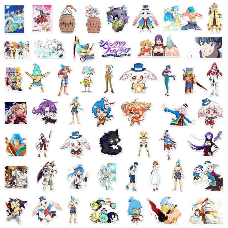 50 шт. Shangri-La Frontier Alien анимационная игра наклейка в стиле граффити маленький кролик