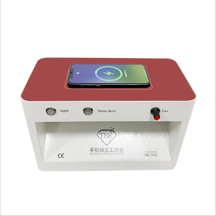 

Portable Small Dust Free Cleaning Room TBK-705A For LCD Phone Repair Attach Film OCA With LED Lamps Wireless charging