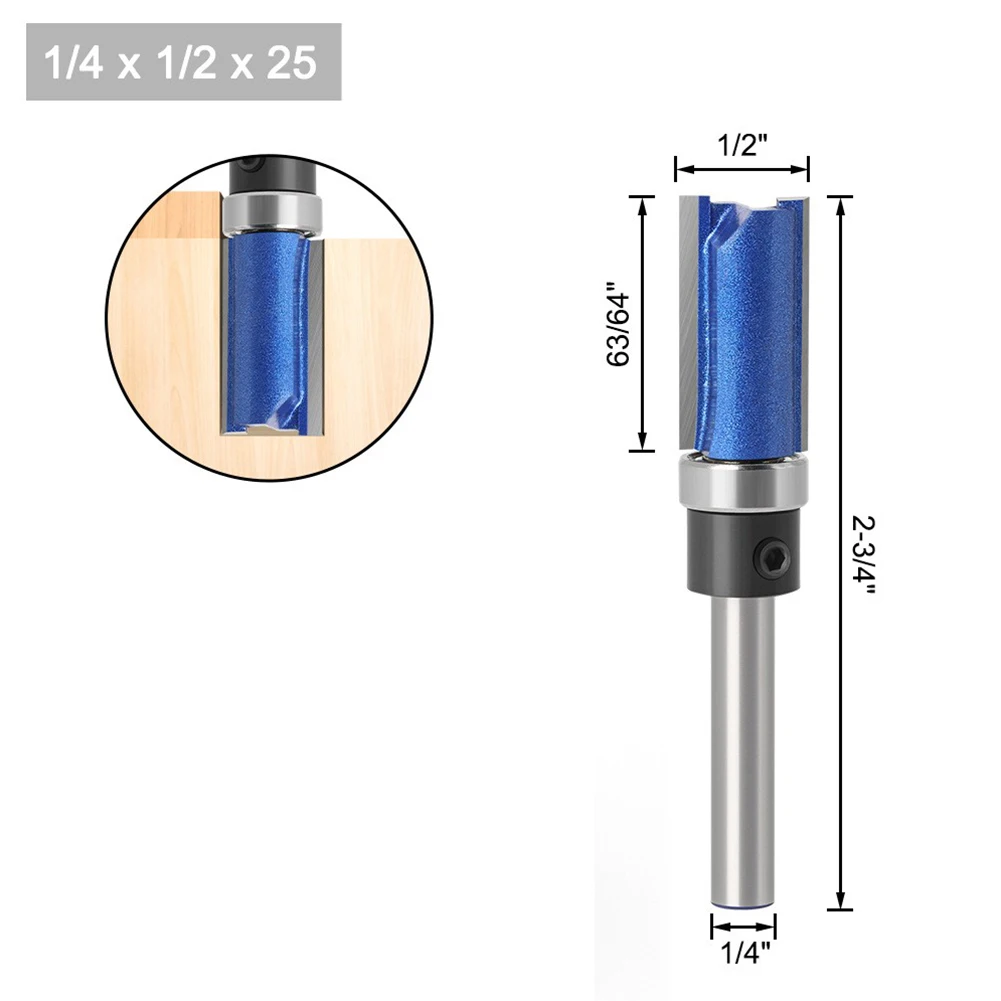 

Trimming Bit Industrial 1/4inch Shank Top Bearing Flush Trim Pattern Router Bitsm Pattern Router Bitsm Pattern Router Bits