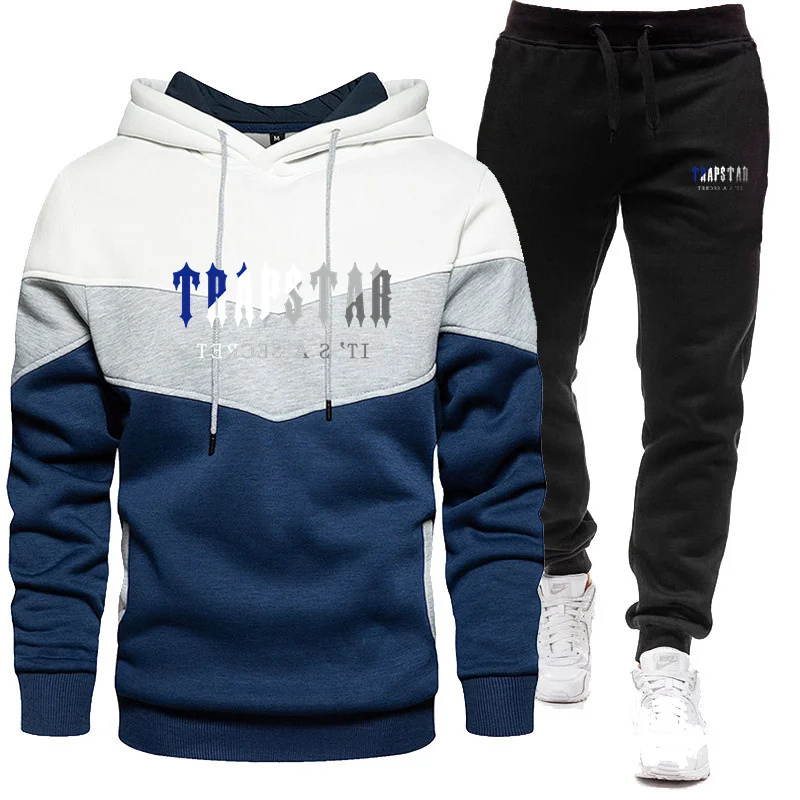 

New fashion Tracksuit Men Trapstar Two Pieces Set Loose Hoodies Sweatshirt+Pants Suit Hoody Jogging Sportswear