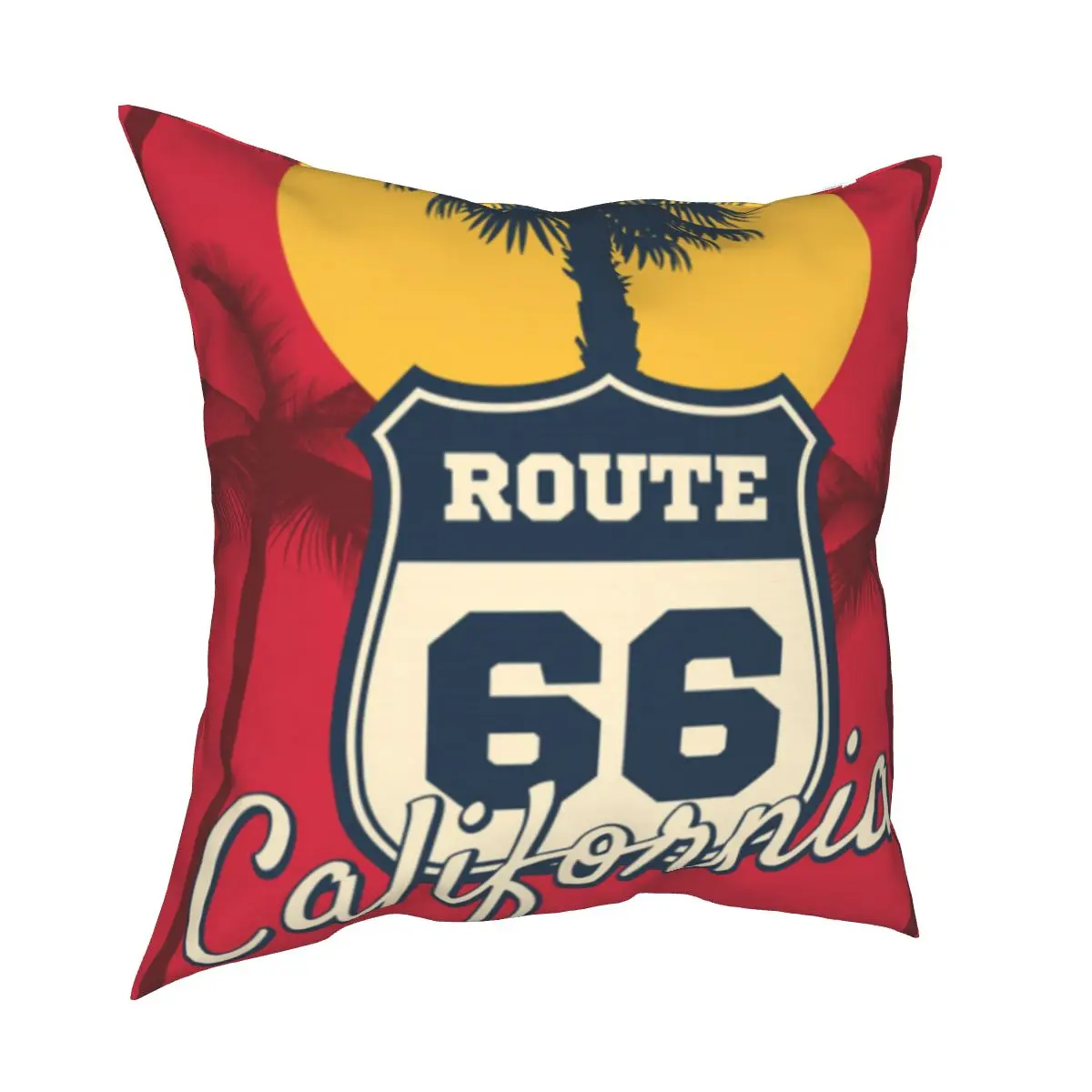 

Vintage Welcome To Route 66 Pillow Case American Highway Mother Road Cushion Covers Decor Pillowcase for Living Room 40x40cm