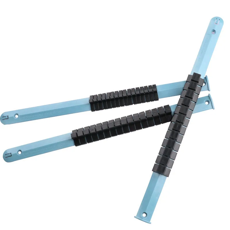 

1/4" 3/8" 1/2" Socket Wrench Organizer Traight Plastic Mountable Sliding Socket Holder Stand Bracket Wall Holder Socket Storage