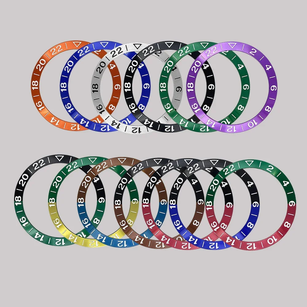 Изогнутая металлическая вставка безеля для часов 38x30 6 мм 24-часовые весы кольцо