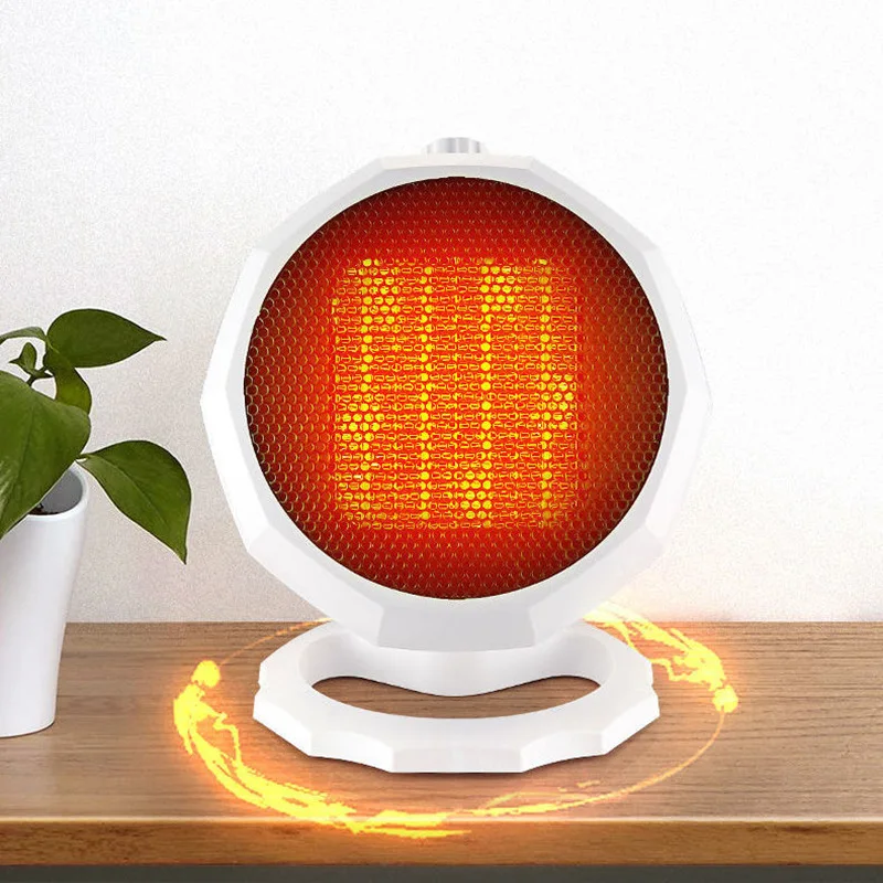 

Desktop Mini Warm Air Blower Small Household Electric Heater Winter Office Bedroom Small Sun Safe Heating Halloween Gift
