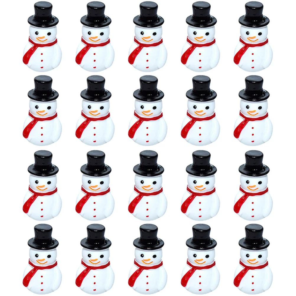

Snowman Christmas Figurines Mini Miniature Resinornaments Micro Figures Party Ornament Birthday Supplies Decor Tinysnowmen