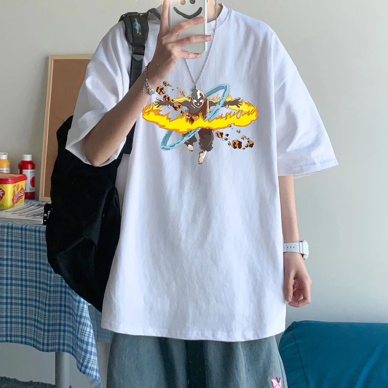 Kawaii аниме Момо мультфильм футболки Аватара Последний айрбендер японское