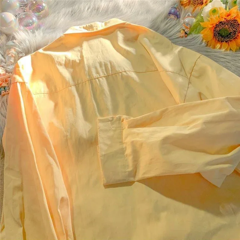 Рубашка женская с принтом масляной живописи тонкая Свободная блузка на