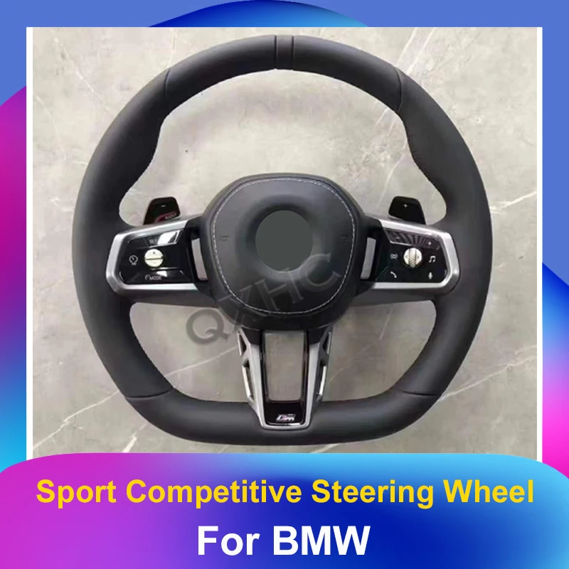 Обновленное кожаное модифицированное рулевое колесо из алькантары для BMW M3 M5 G F