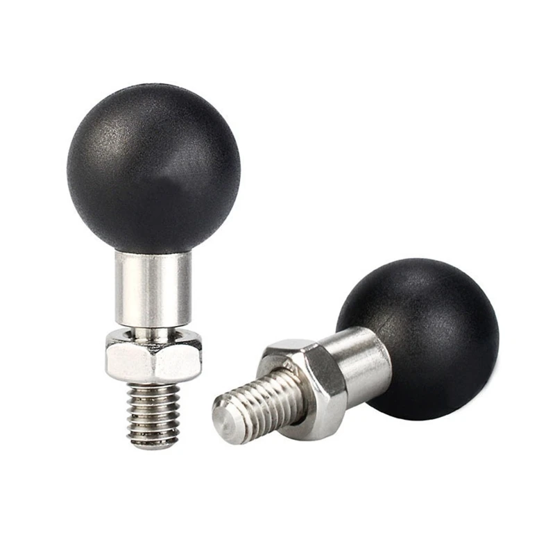 

2022 New 25mm 1" Ball Head Adapter with M8/M10 Thread Post Rearview Mirror Ball Clamp