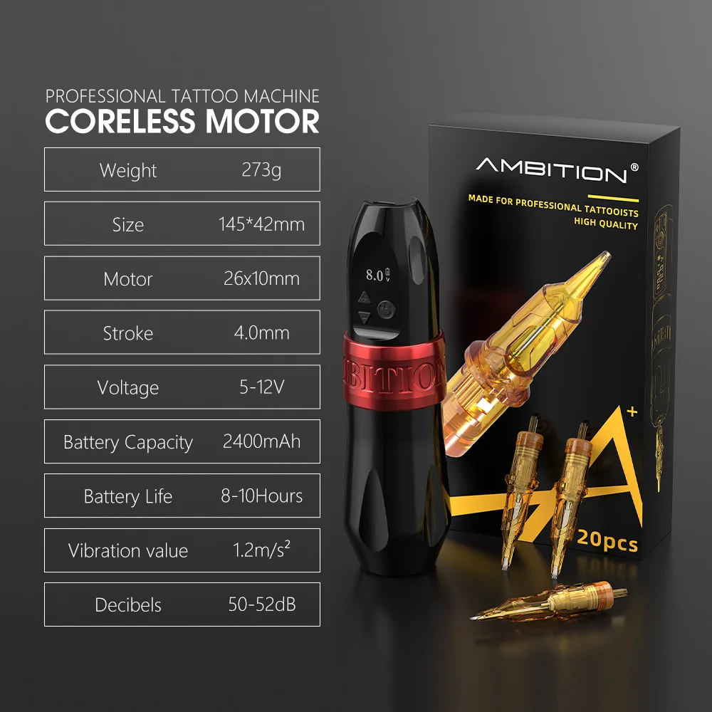 Профессиональная Беспроводная Тату-машинка Ambition Boxster Сильный Бессердечный
