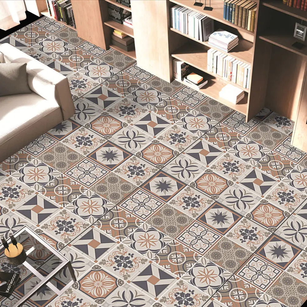 

Floor Stickers Self-Adhesive Wallpaper Bathroom Kitchen Waterproof Non-Slip Wear-Resistant Tile Sticker Home Decor Wall Stickers