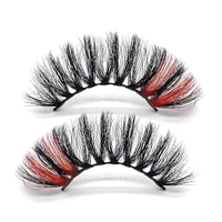 newest 3d mix color pink blue red white false eyelashes fluffy soft cilias vendor artificial eyelash for female