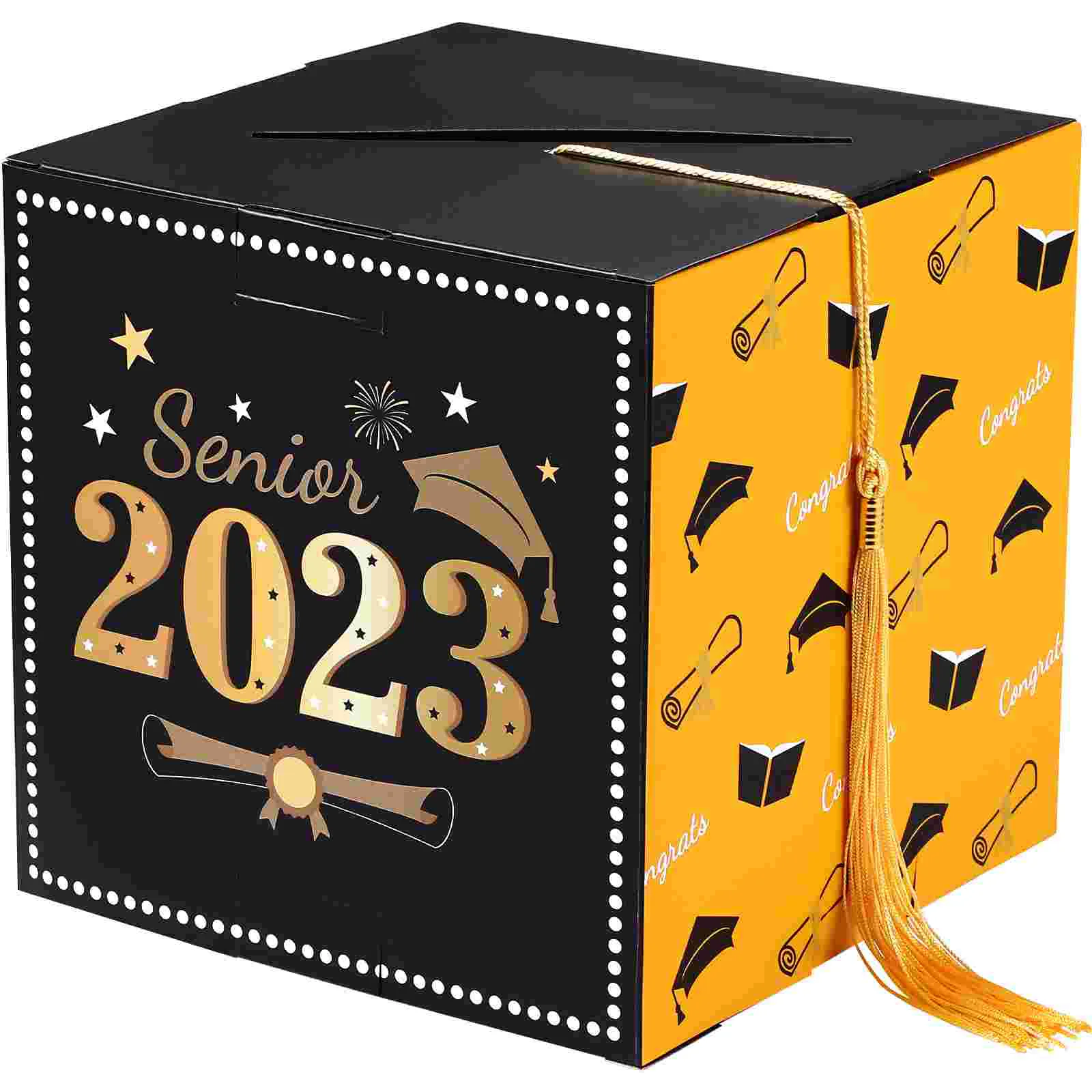 

Box Graduation Grad Gift Holder Party Congrats Boxes Invitation Decorations Advice Congrates Black 2023 Supplies Decoration
