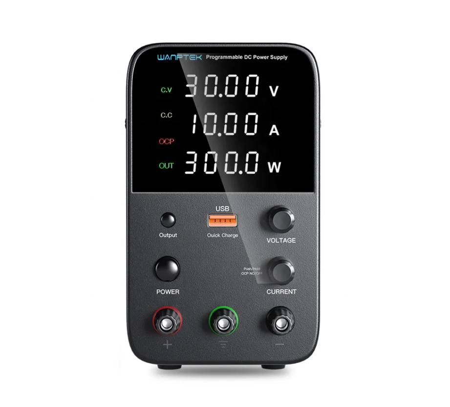 

WPS3010H 30V 10A USB Output Adjustable Black Switching Digital Lab Variable DC Power Supply For Mobile Repair