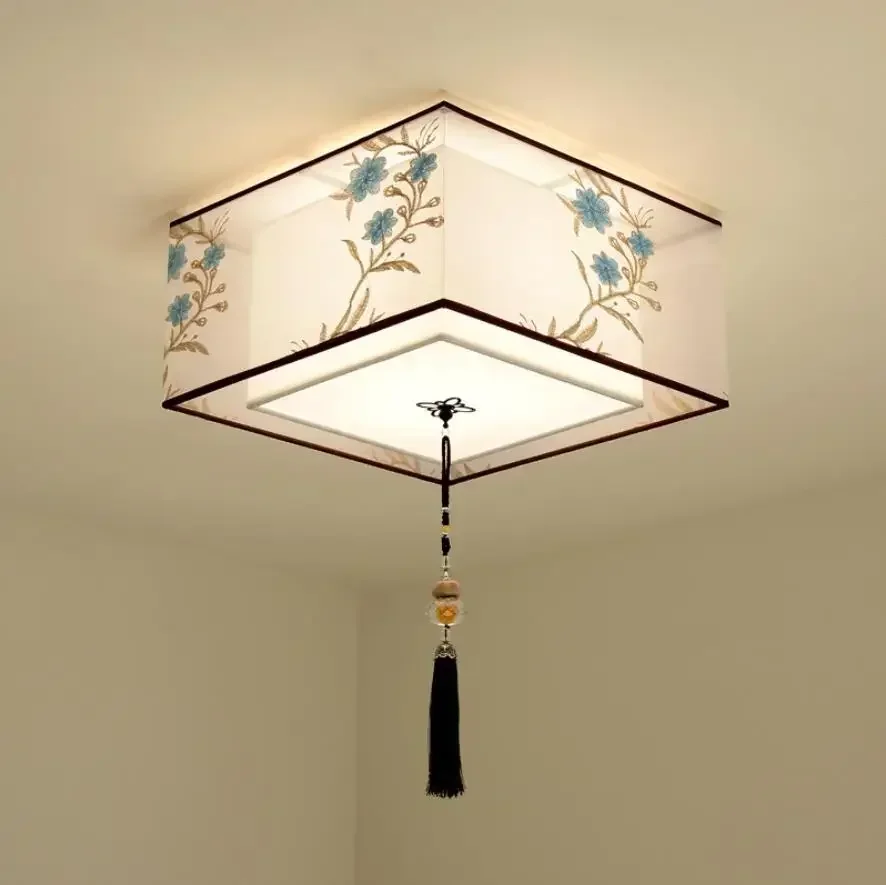 Новая потолочная лампа в китайском стиле для гостиной круглая спальни