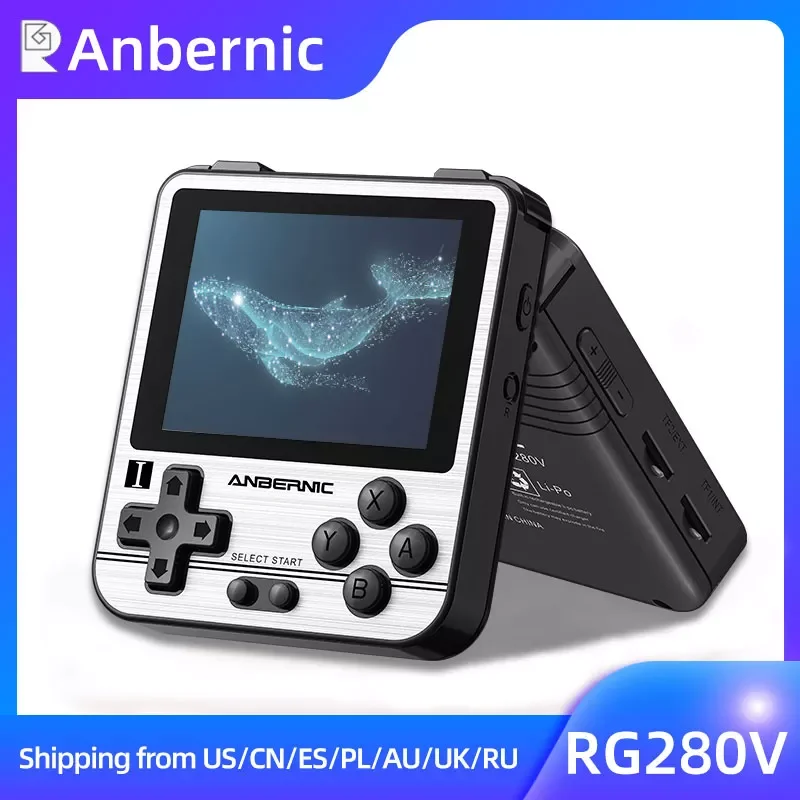 

ANBERNIC RG280V Retro Games 16G/64G-5000 Games 2.8Inch IPS Screen Retro Portable Mini Handheld Game Console Children's Gift