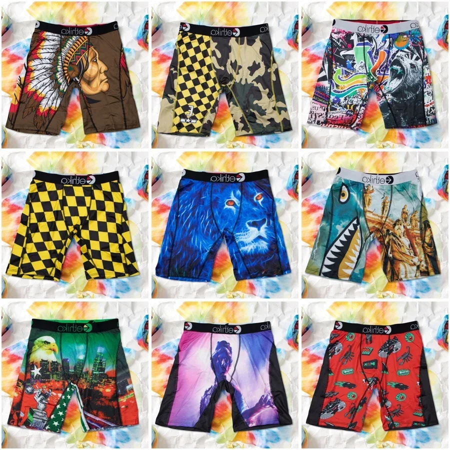 Сексуальное мужское нижнее белье мужские боксеры длинные трусы-боксеры с