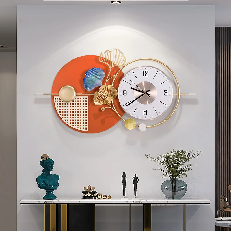 

Metal Hall Wall Clocks Living Room Unusual Luxury Gold Kitchen Wall Clock Big Size Quartz Horloge Murale Interior Design WSW35XP