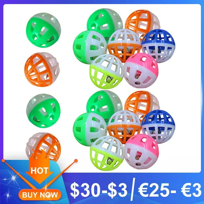 18 шт./набор пластиковые погремушки с колокольчиком 4 см