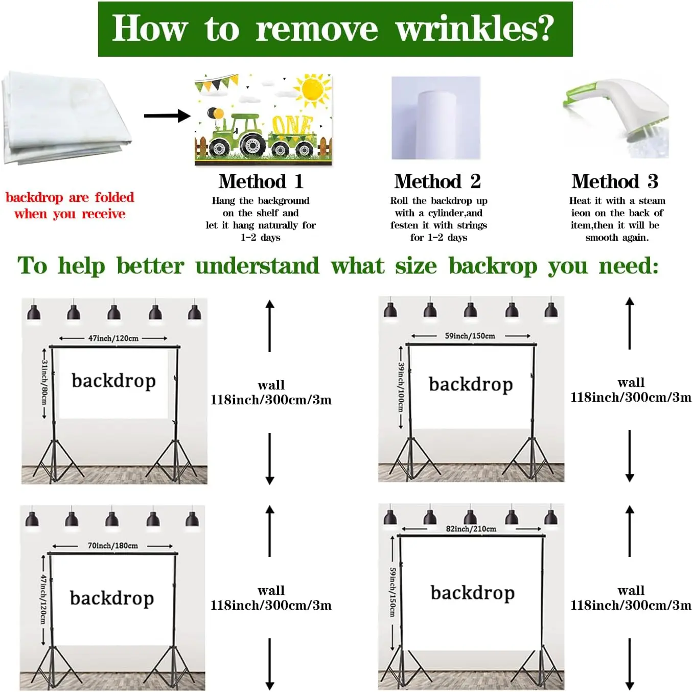 Фунмемуары ферма Зеленый Трактор 1-й День рождения баннер фотография Фон Ткань