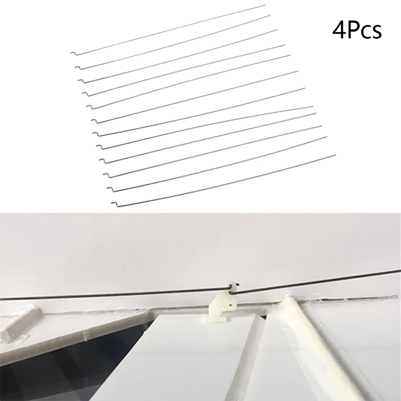

4pcs 20cm 1.2mm Z-type Steel Wire Push Rod For SU27 KT Board RC Airplane Model airplane fixed wing steel wire