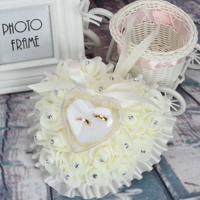 

Коробка для хранения колец, подушки для украшения подушки для свадебных украшений, романтичные подарки