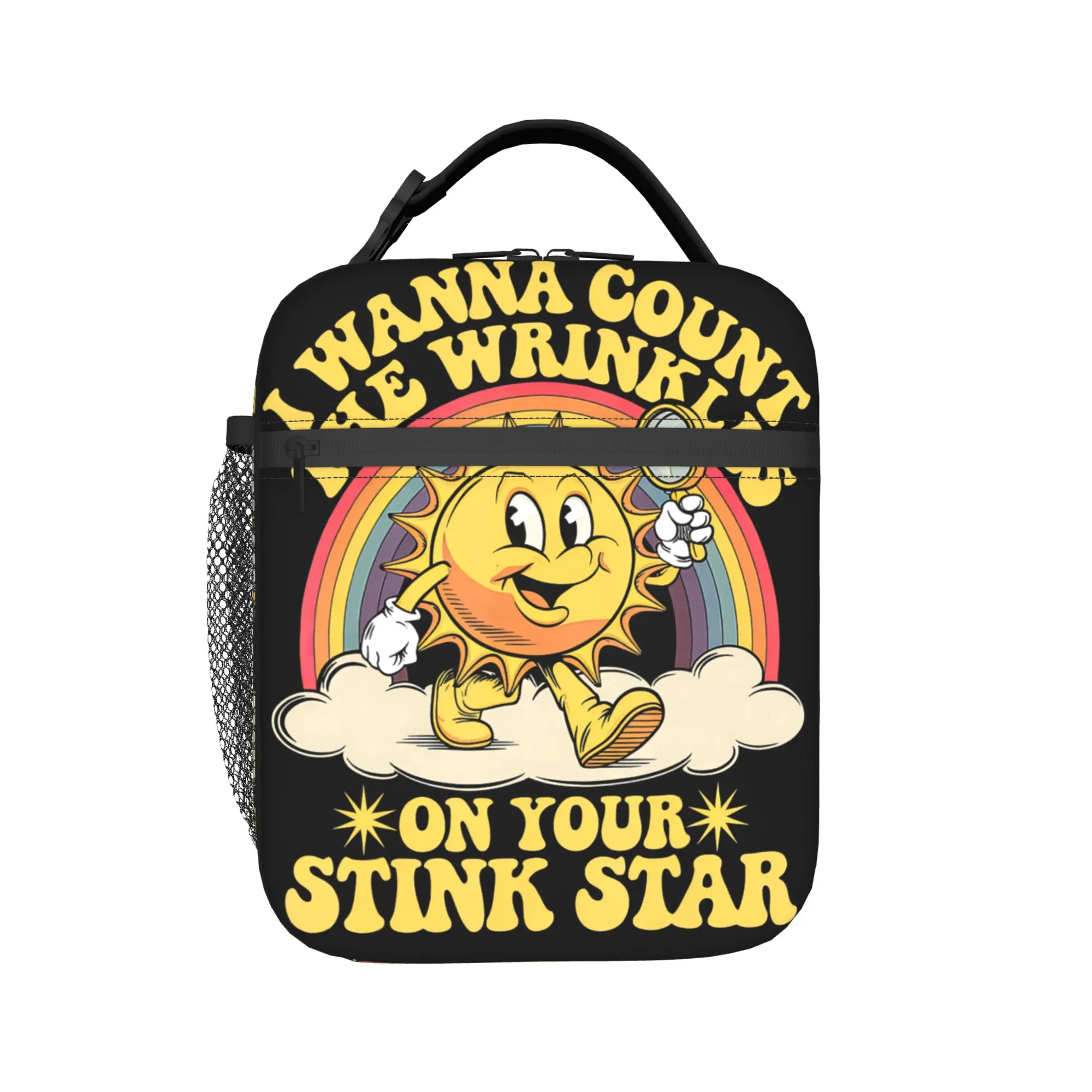 Фото Я хочу посчитать складки и морщинки на вашей сумке для обеда Stink Star, детской сумке для обеда с графическим рисунком, дорожной сумке для обеда, повседневной портативной сумке-холодильнике из оксфордской ткани №2