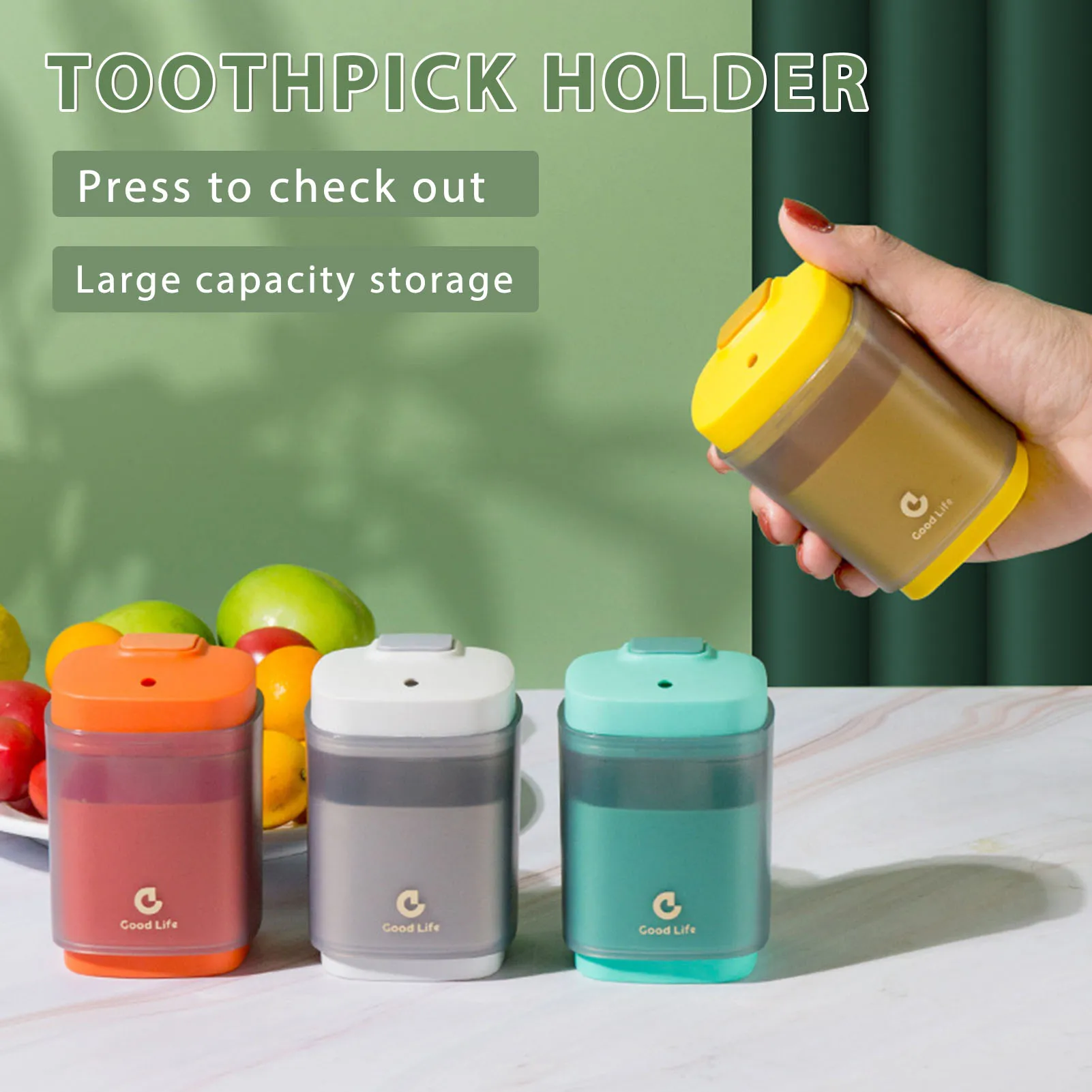 

Автоматические держатели для зубочисток, контейнер для хранения зубочисток для кухни, ресторана, портативный фотографический контейнер WWO66