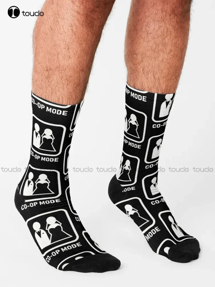 Фото Co-Op Happy Marriage Bride Or Groom Design - Not Game Over Socks Мужские хлопковые носки Уличные носки для скейтборда Креативные забавные носки №2