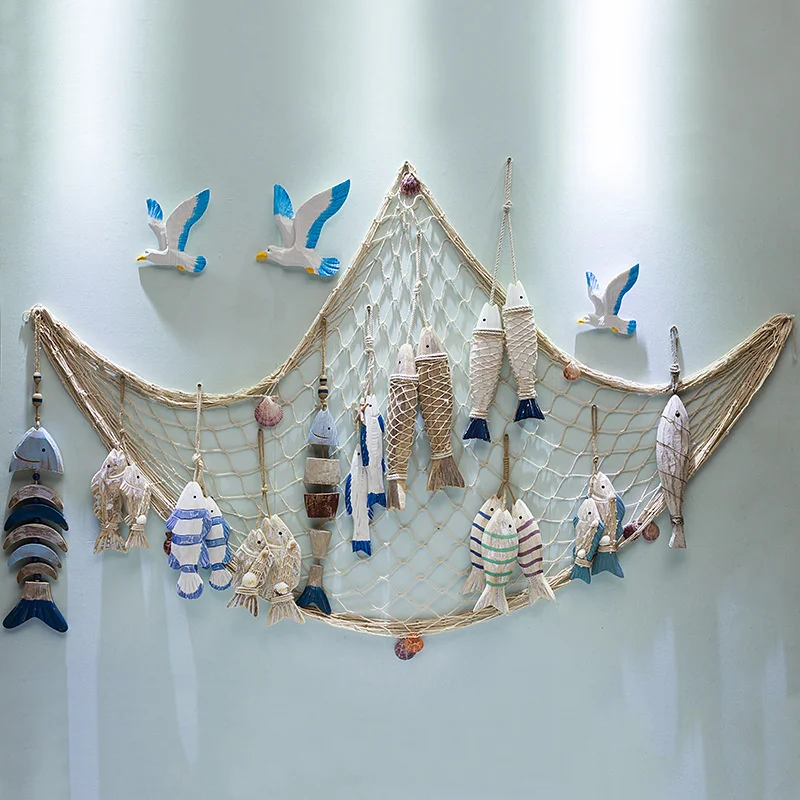 

Американский Скандинавский Средиземноморский креативный кулон в виде рыбы, домашнее украшение для стены, настенное украшение для ресторан...