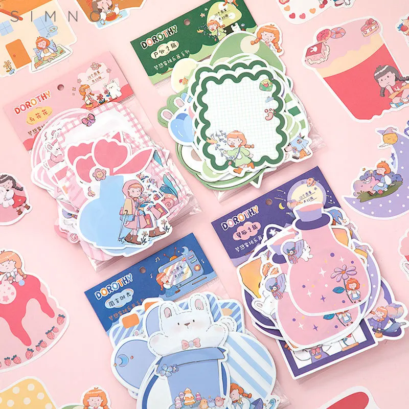 

Cartoon Cute Girl Ins Style Memo Pad N Times Sticky Notes Memo Notepad Cute Planner Stickers Bookmark Stationery