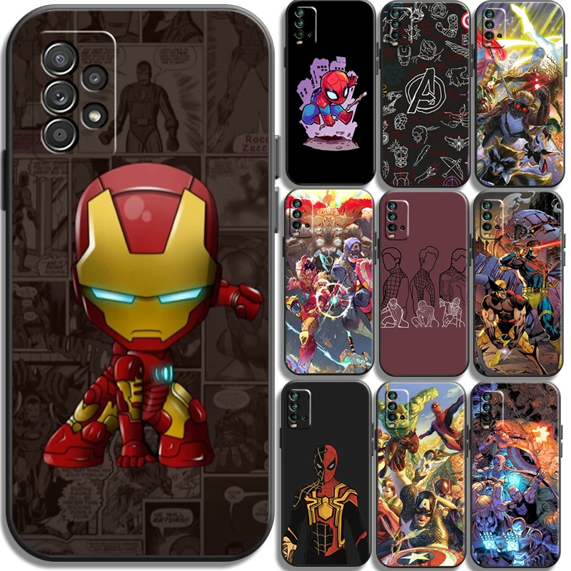 

Marvel Spiderman Iron Man Phone Cases For Xiaomi Redmi POCO X3 GT X3 Pro M3 POCO M3 Pro X3 NFC X3 Mi 11 Mi 11 Lite Coque