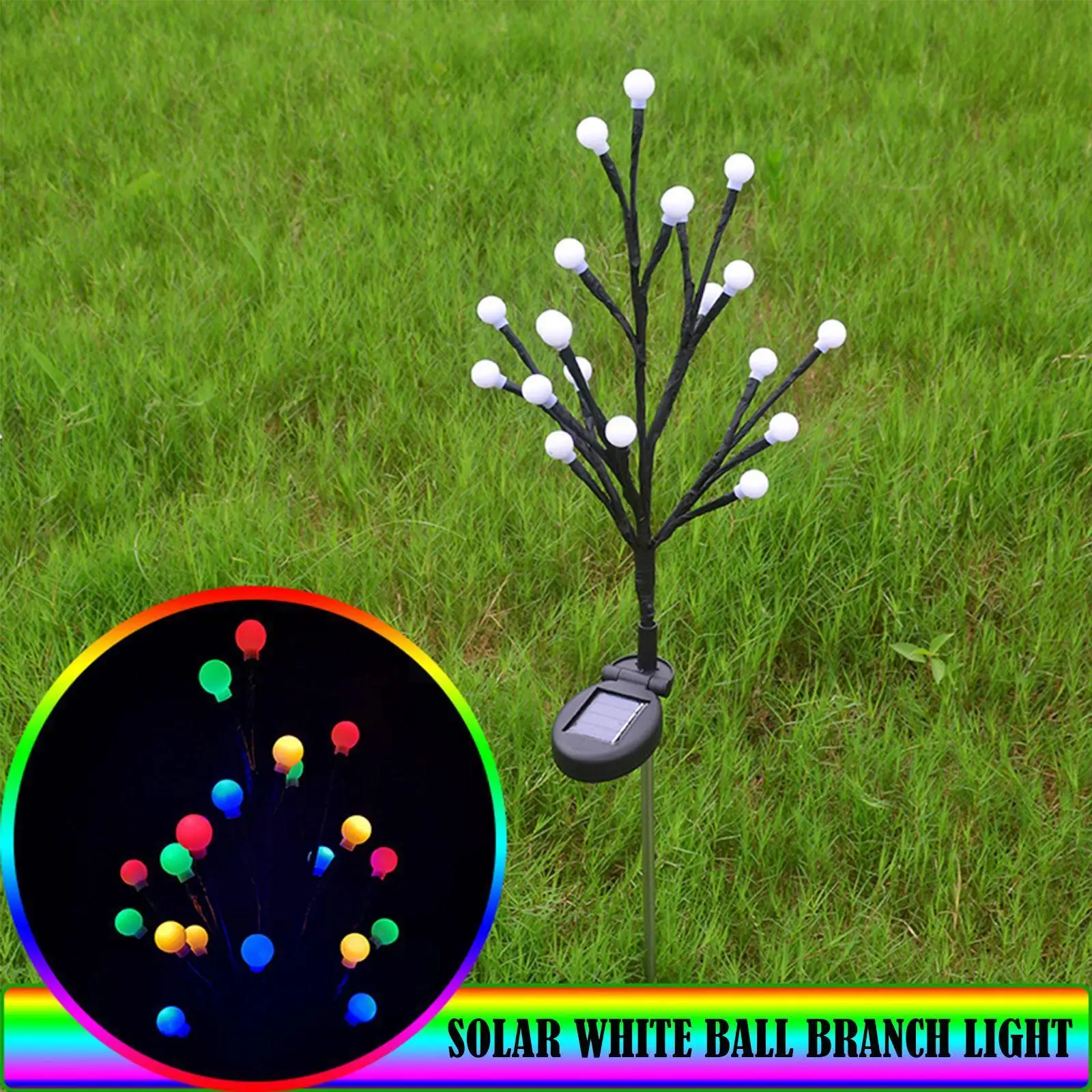 

Модная уличная лампа в виде светлячков на солнечной батарее, садовая Водонепроницаемая декоративная модель для ландшафта, качающийся 3 луж...