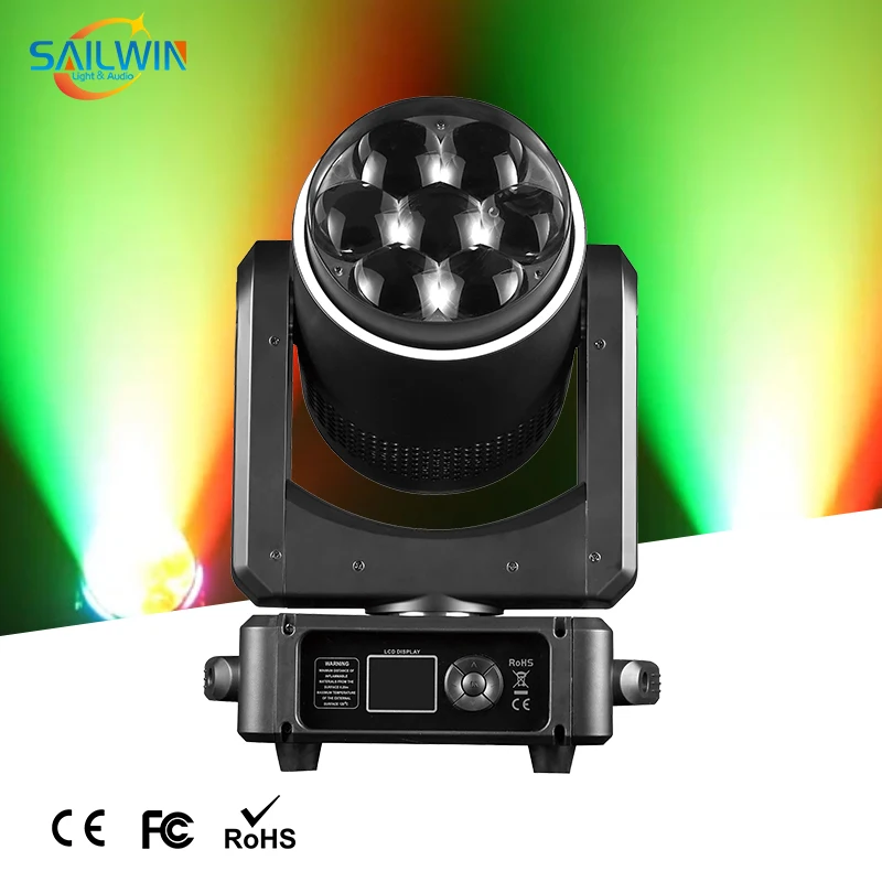 Фото Оптовая продажа светодиодных вращающихся головок Pixel Effect Mini 7X60W Bee Eye Zoom для дискотек, клубов, мероприятий и сценического освещения №3