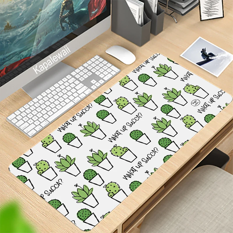 

Gaming Mouse Pad Cute Large Green Mousepad Gamer Desk Pad For Computer Mouse PC Mat Surface For Kawaii Carpet Ped Table Deskpad