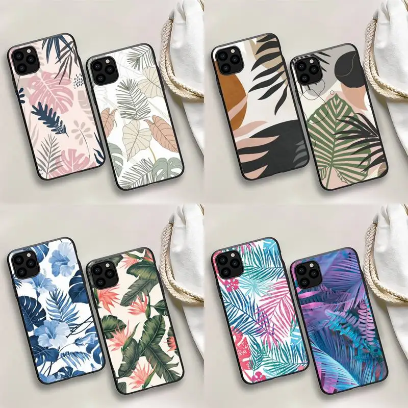 

Babaite Palm Tree Leaves Phone Case for iPhone 11 12 13 Mini Pro Max 8 7 6 6S Plus X 5 SE 2020 XR XS Funda Case