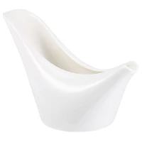 1pc ceramic gravy boat porcelain sauce boat white cup storage container