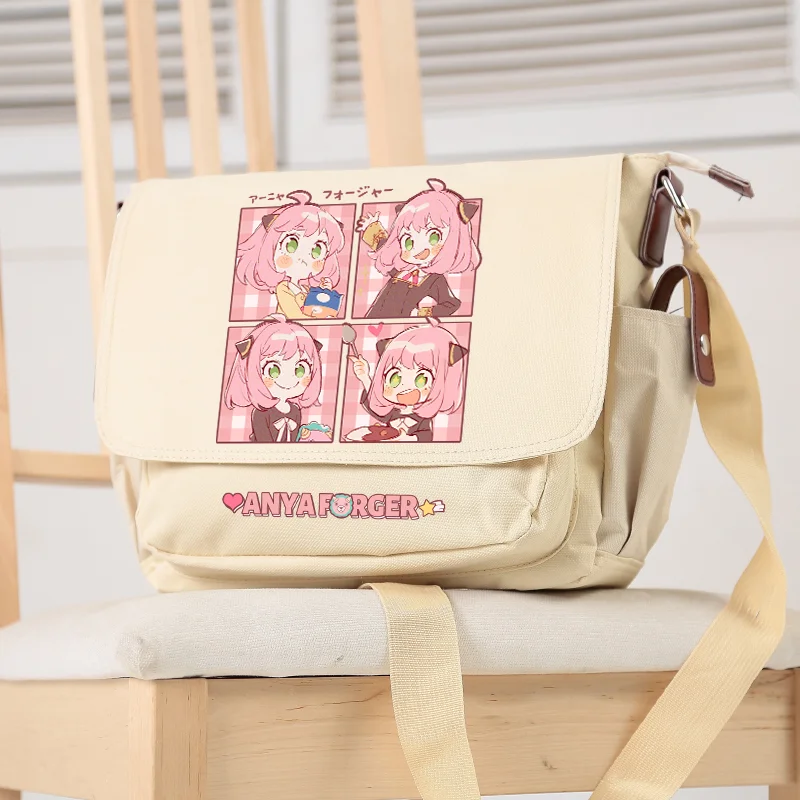 

SPY FAMILY Japanese Anime Women's Shoulder Bag Graphic Tote Harajuku Spy x Family Anya Females Canvas Shoulder Bag Crossbody Bag