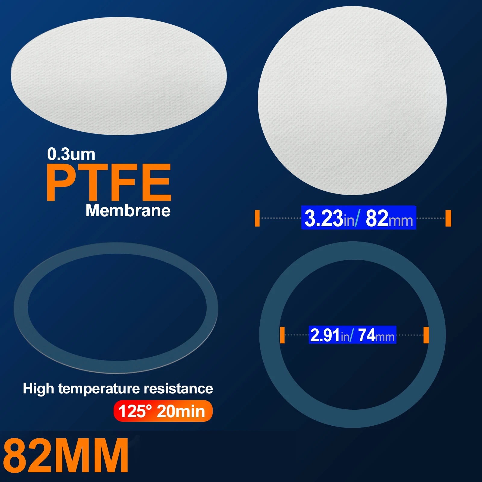 

Синтетические наклейки для фильтрации грибов 65 мм, 82 мм, 90 мм