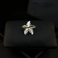 exquisite retro starfish small brooch original design sweater accessories women suit tailored corsage pins jewelry