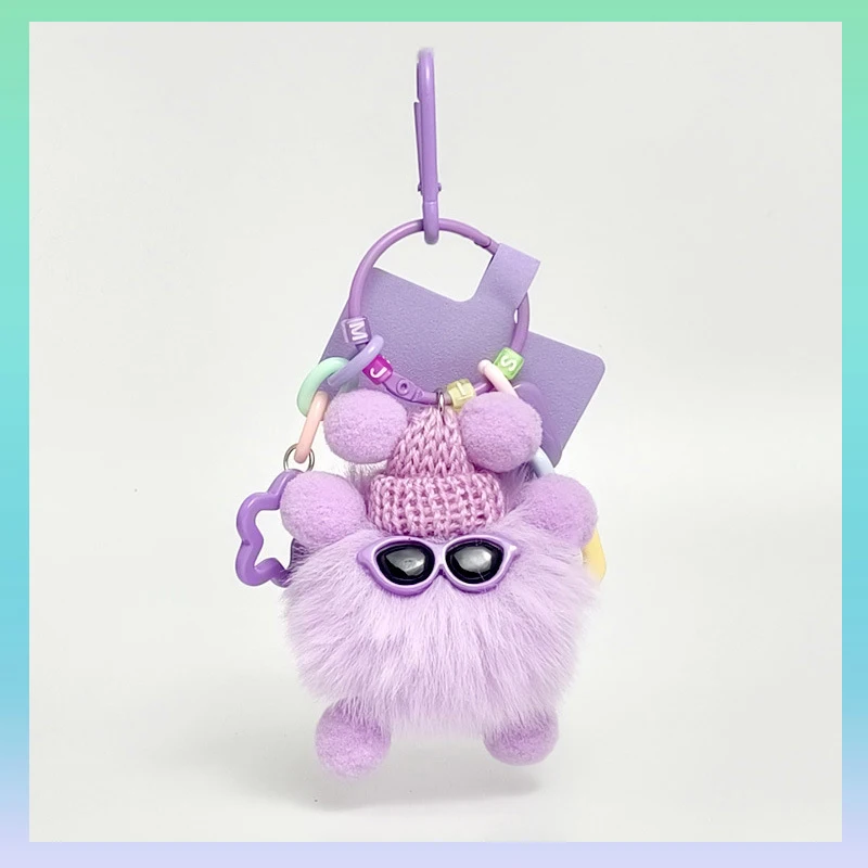 Милый пушистый меховой брелок с помпоном и эльфами для женщин девочек сумка
