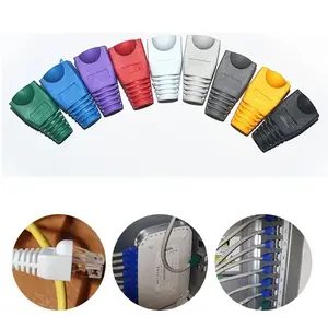 Multicolour RJ-45 CAT6 CAT5e Adapter Cap Protector Protective Cat 5 CAT6 Protective Sleeve Durable Connector Plugs Cover