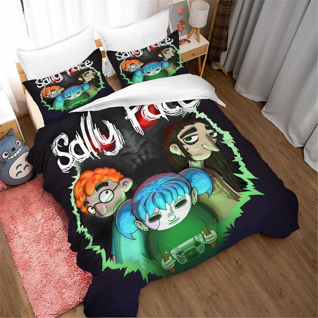 

Game Sally Face 3D Printed Duvet Case Pillowcase Bedding Set Twin Full King for Kids Adults Bedroom
