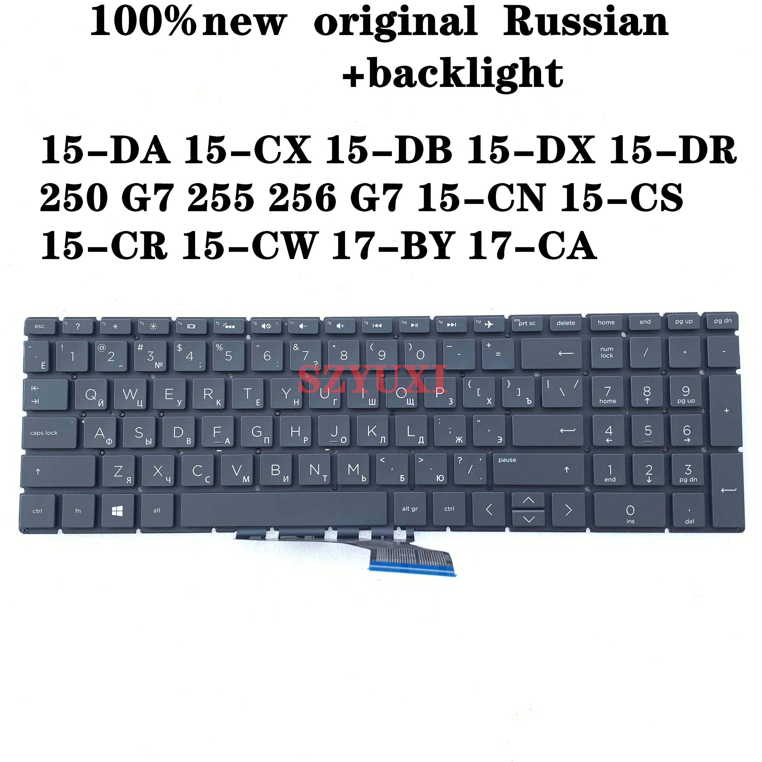 

CS/клавиатура SK для HP Pavilion 15-DA 15-CX 15-DB 15-DX 15-DR 250 G7 255 256 G7 15-CN 15-CS 15-CR 15-CW 17-BY 17-CA TPN-C135